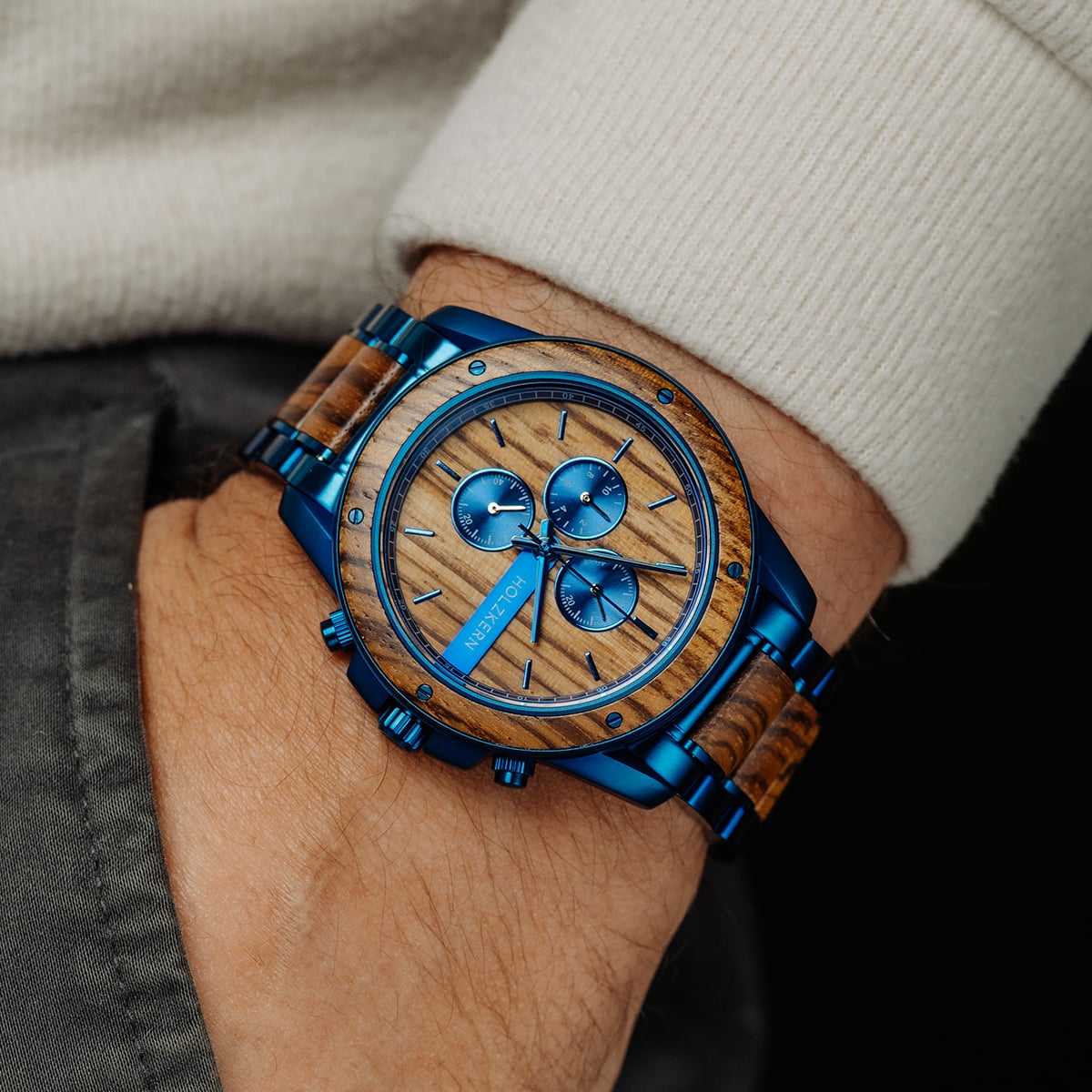 Holzkern Wood Watches | Gareth (Zebrawood/Zebrawood)