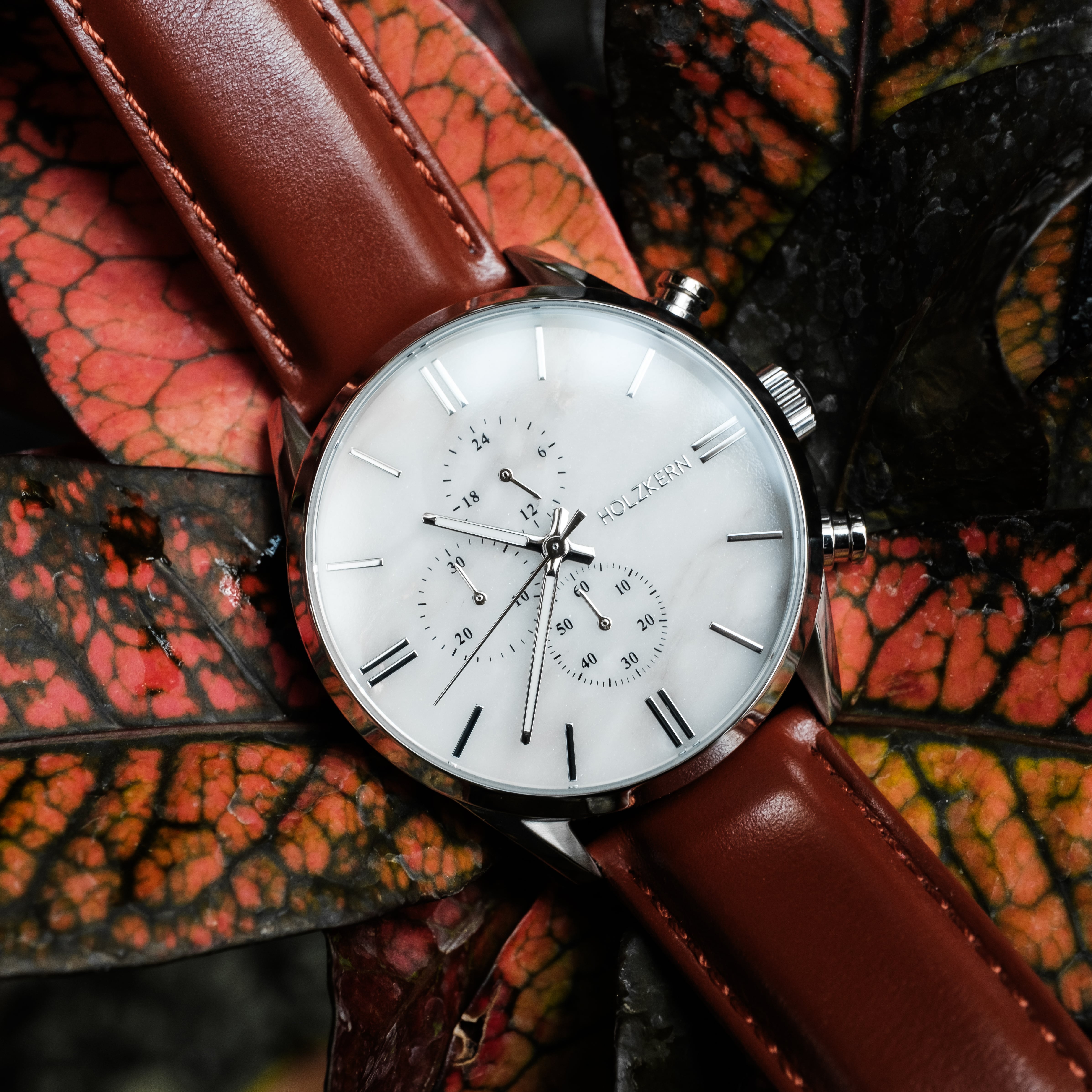 英国ヴィンテージ 瑪瑙 キルトピン SV925 Melodical (Marble/Silver) | Holzkern Wood Watches
