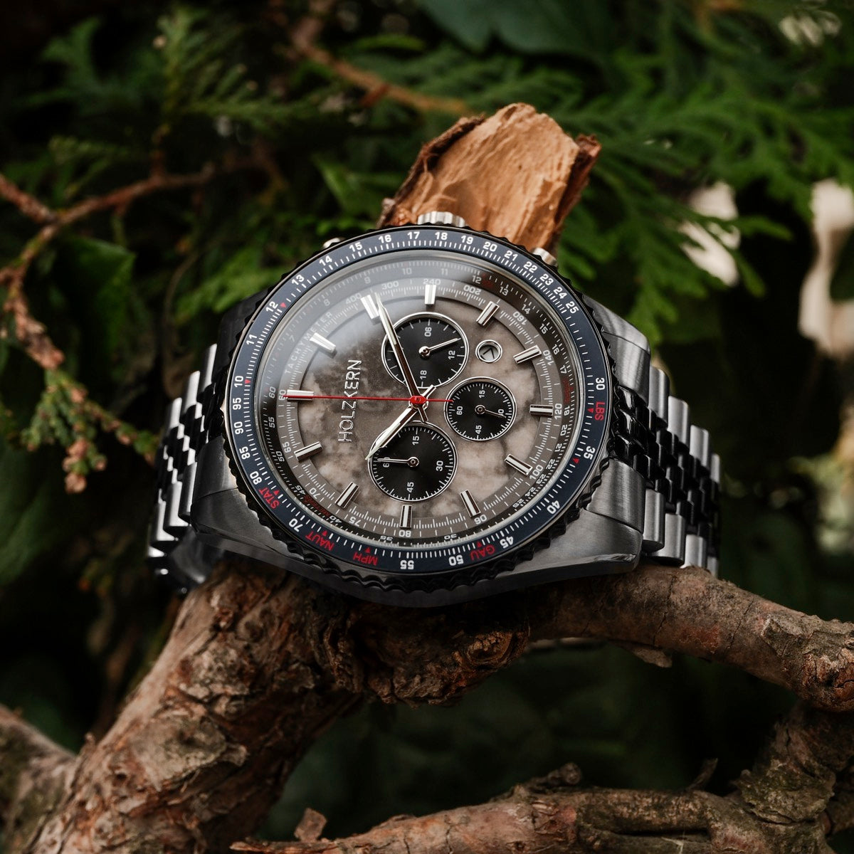 Openhorizon (Gray Marble/Silver) | Holzkern Wood Watches