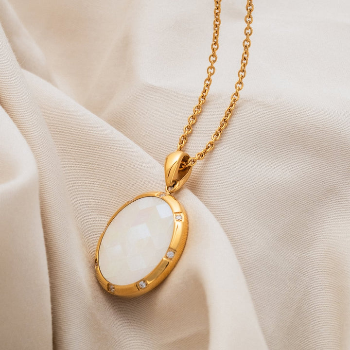 Collier Soulgaze (nacre/or)