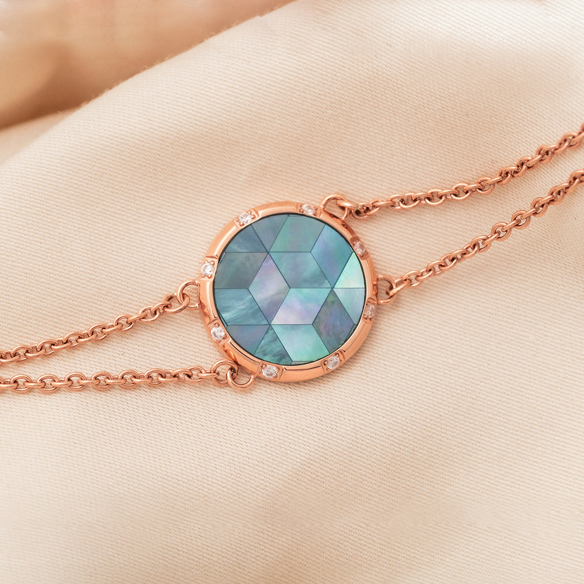 Bracelet Soulgaze (nacre/or rose)