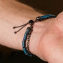 "Supersonic" bracelet in a stylish chain design with maple and gray accents.